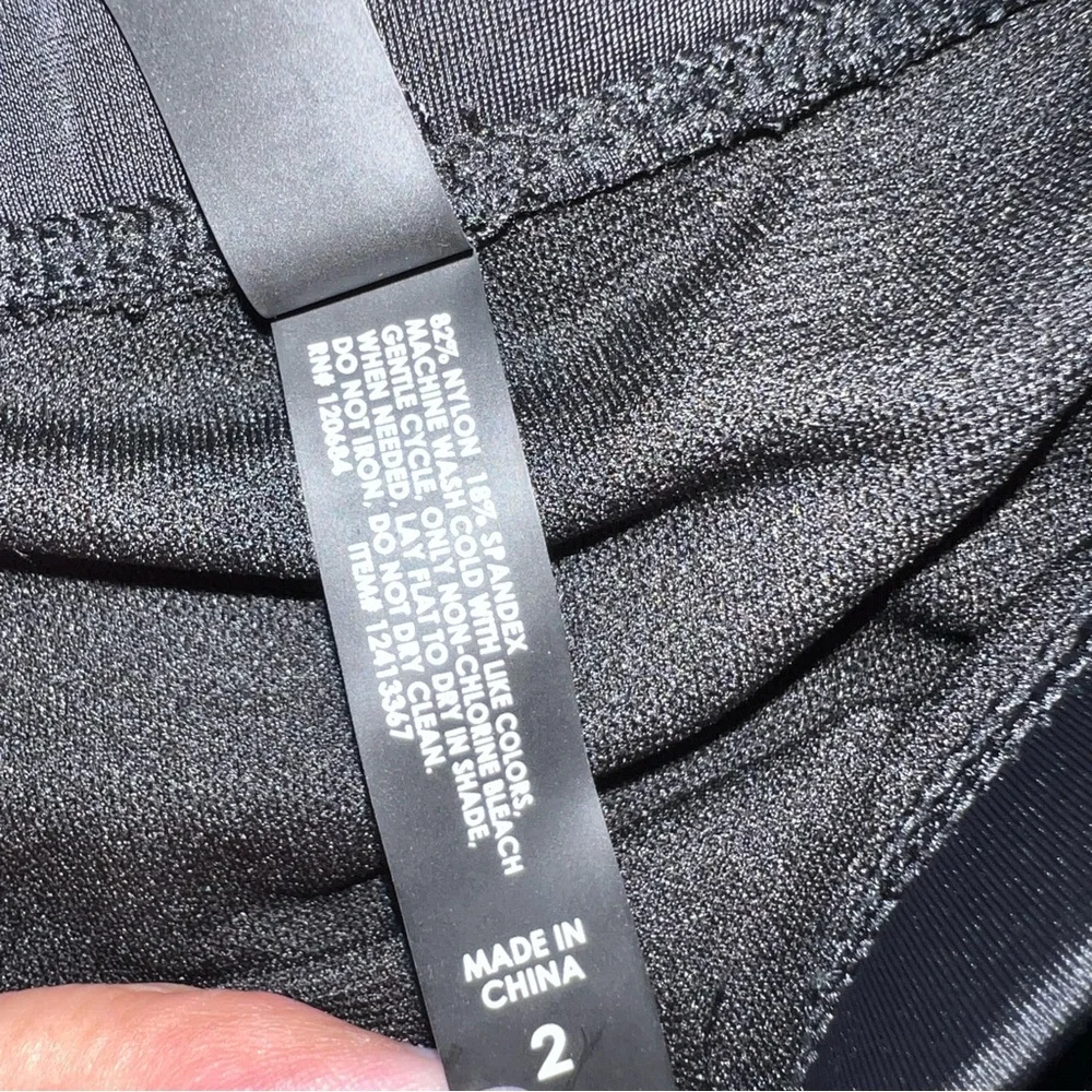 Torrid Plus Size 2X Black Halter Top Ruched Bottom Bikini Swim Set - Picture 6 of 12